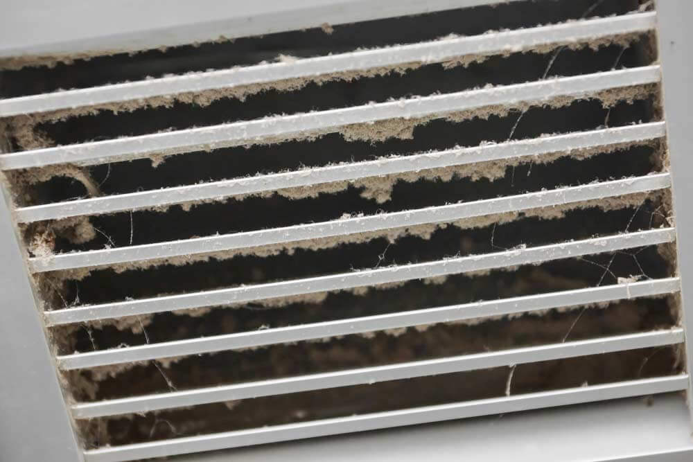 Dirty Air Vent Full of Dust