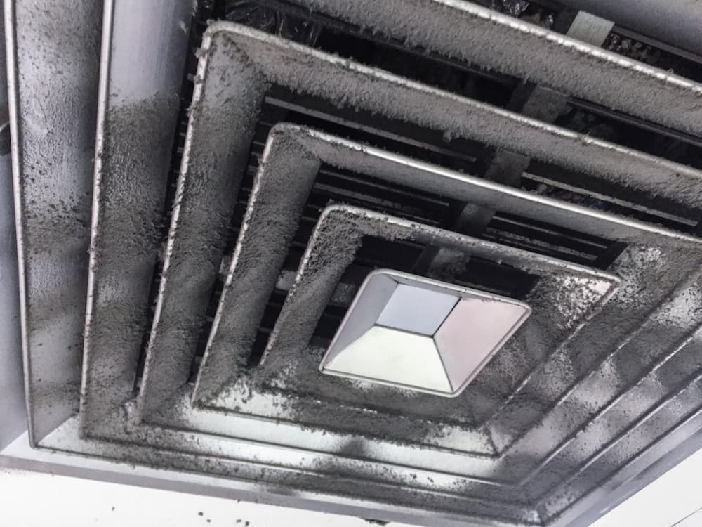 air vents filled with dust